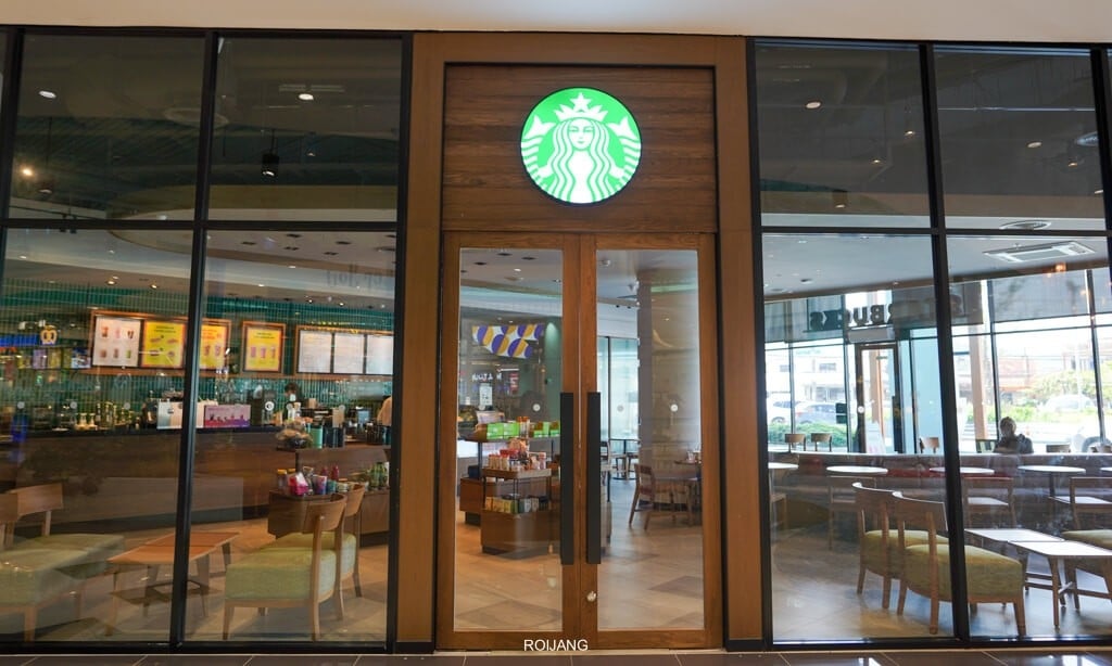ร้านกาแฟ Starbucks ใกล้สนามบินสุวรรณภูมิ ร้านอาหารโรบินสันถลาง