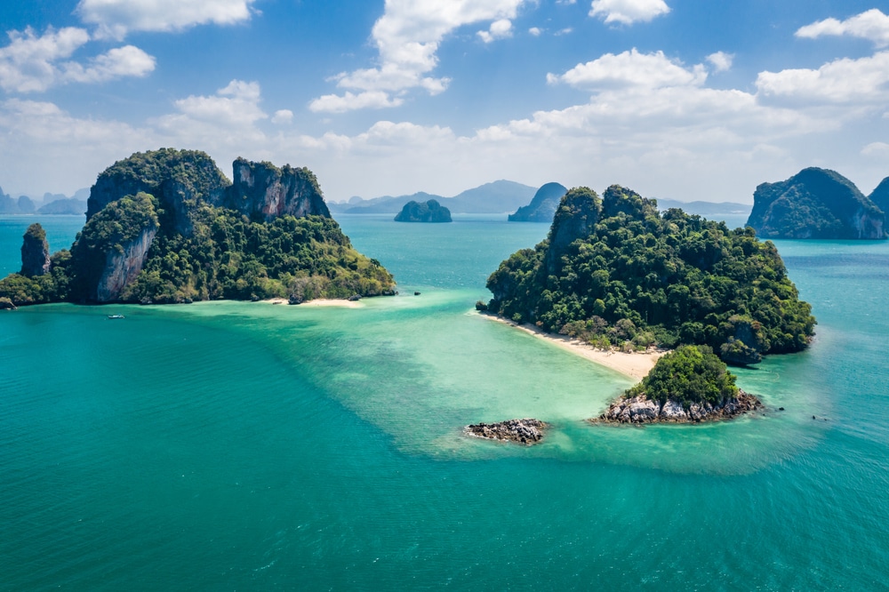 มุมมองทางอากาศของเกาะเล็กๆ ในประเทศไทย - เที่ยวเกาะยาวน้อย. เที่ยวเกาะยาวน้อย ที่พักเกาะยาวน้อย 