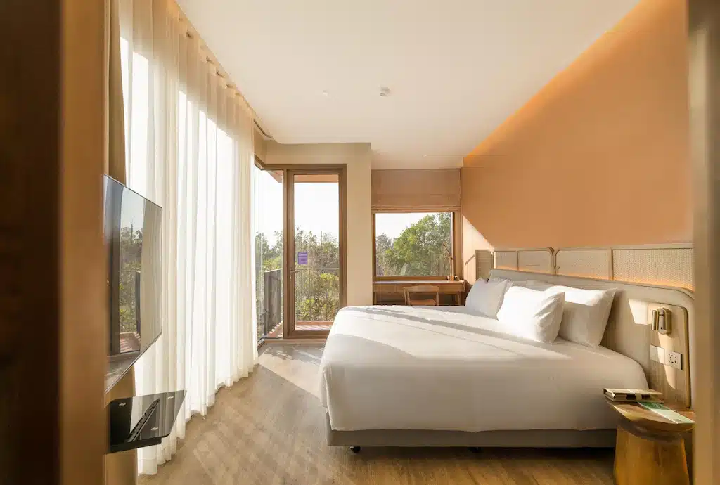 โรงแรมท่าศาลา ที่พักมีเตียง โทรทีวีแล ที่พักโขงเจียมริมโขงรีสอร์ทโขงเจียม