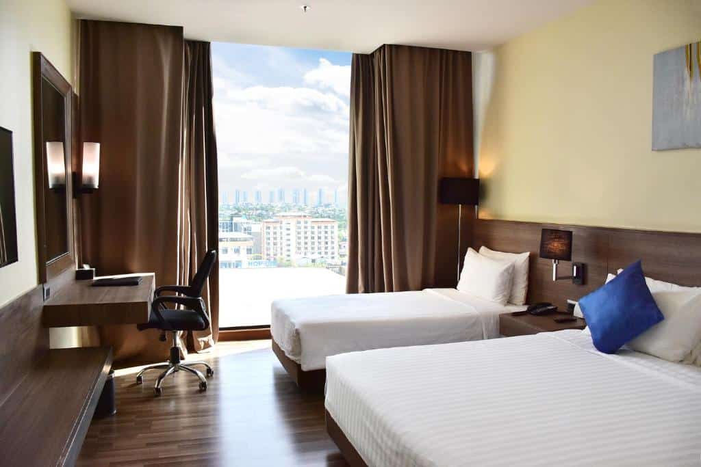 ห้องพักโรงแรม 2 เตียง ใกล้อิมแพ็คเมืองทองธานี ที่พักใกล้อิมแพคเมืองทองธานี