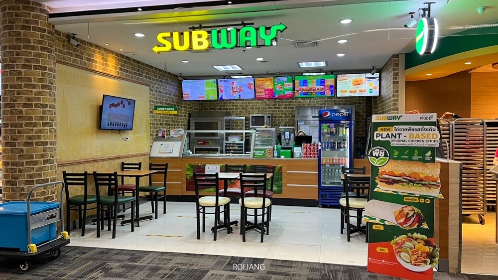 ร้านอาหารรถไฟใต้ดินในศูนย์อาหาร ร้านอาหารสนามบินดอนเมือง