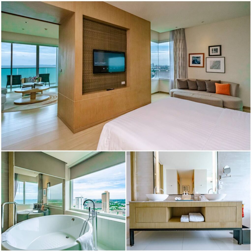 4 รูป ห้องพักในโรงแรมพร้อมวิวทะเล เมอเวนพิคพัทยา โรงแรมเมอเวนพิคสยามโฮเทล