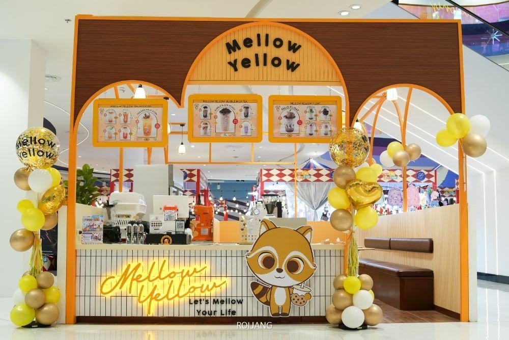 เมลโล่ เหลือง เป็นร้านในห้างที่มีลูกโป่งและภูเก็ต โรบินสันฉลองร้านอาหาร
