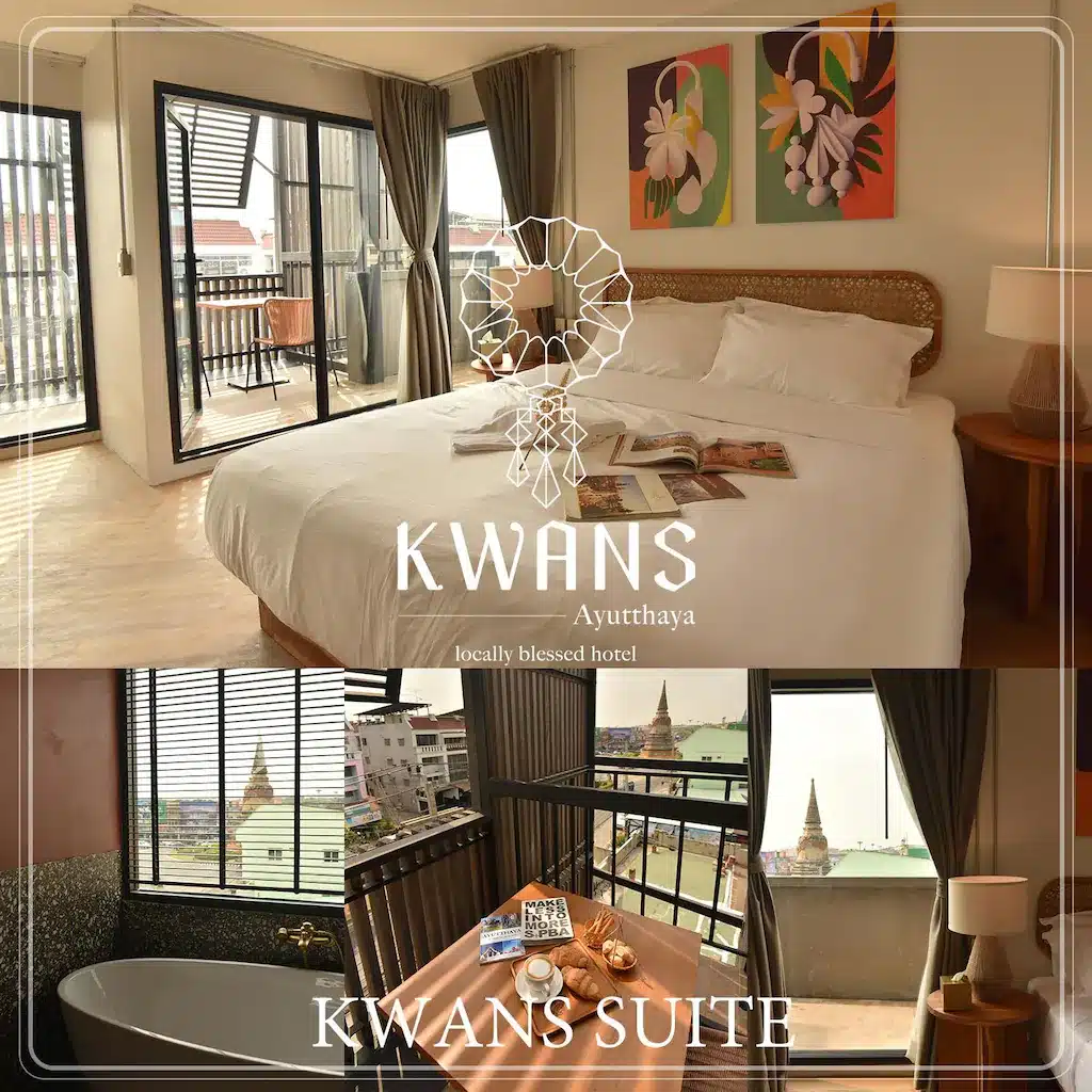Kwins suite เป็นโรงแรมที่ตั้งอยู่ในจังหวัดพระนครศรีอยุธยา ให้บริการห้องพักที่สะดวกสบายสำหรับผู้ที่กำลังมองหาที่พักในเมืองประวัติศาสตร์แห่งนี้ ที่พักอยุธยา