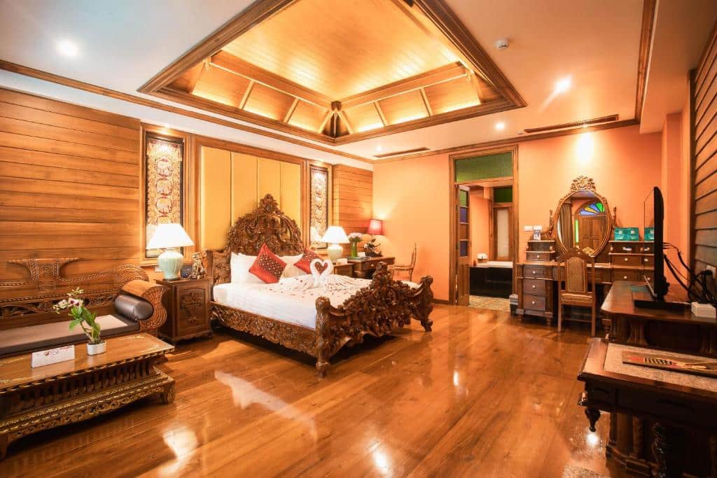 เตียงในห้องพักโรงแรมในประเทศไทย ที่พักเชียงใหม่