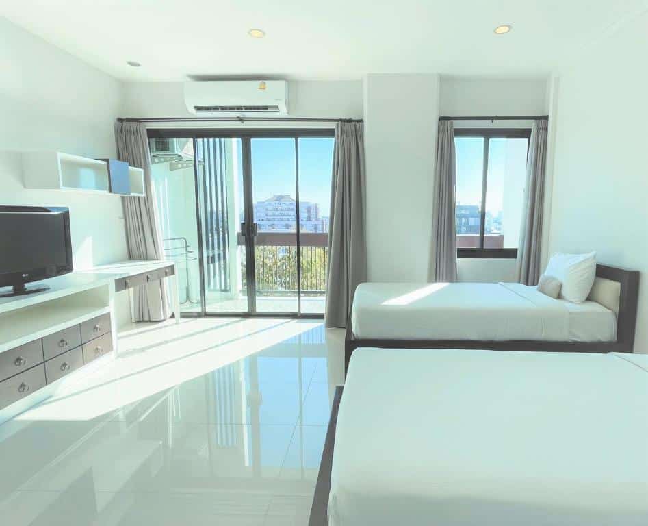 ห้องที่มีสองเตียงและที โรงแรมเชียงใหม่ วีจอแบนในราชบุรีที่เที่ยว