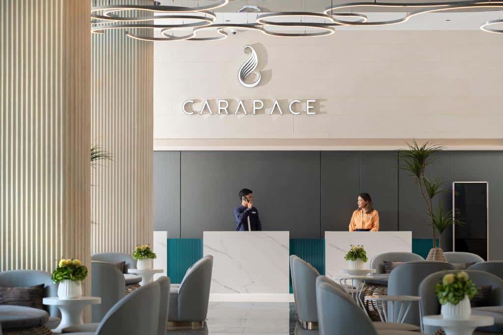 ล็อบบี้ของโรงแรม Carpace ที่พักสุดหรูในฮ่องกง ที่พักชะอำ