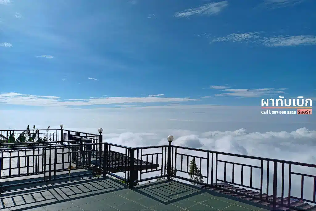 มุมมองที่น่าทึ่งของเมฆจากยอดเขาที่ทิวทัศน์สวยงามภูทับเบิก ที่พักภูทับเบิก
